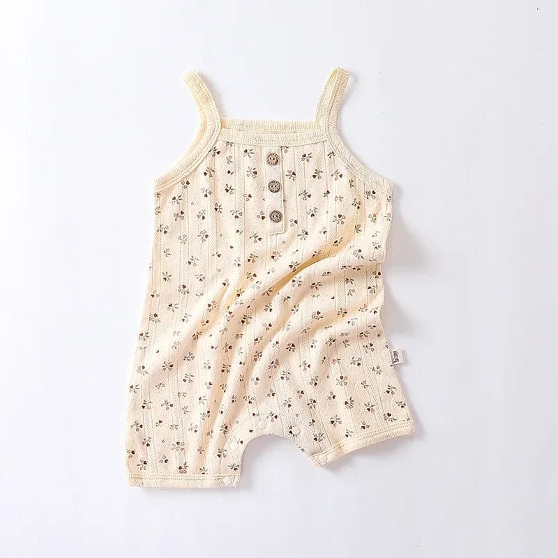 Eleganza Italiana 0-24M Newborn Kid Baby Boys Girls Clothes Summer Cotton Baby Romper Sleeveless Jumpsuit Cute Sweet New Born Outfit Streetwear high fashion shein amazon temu target Walmart online