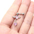 Eleganza Italiana 1.2mm Y2K Pink CZ Zircon Angel Wings Heart Helix Piercing Daith Cartilage Earrings Tragus Piercing Body Lobe Earring For Egirl Streetwear high fashion shein amazon temu target Walmart online