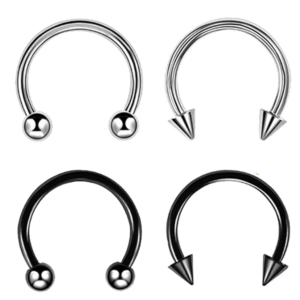 Eleganza Italiana 1/5/Pack Stainless Steel Septum Piercing Nose Ring Cartilage Earrings For Women Men Body Jewelry Punk Accessories Streetwear high fashion shein amazon temu target Walmart online