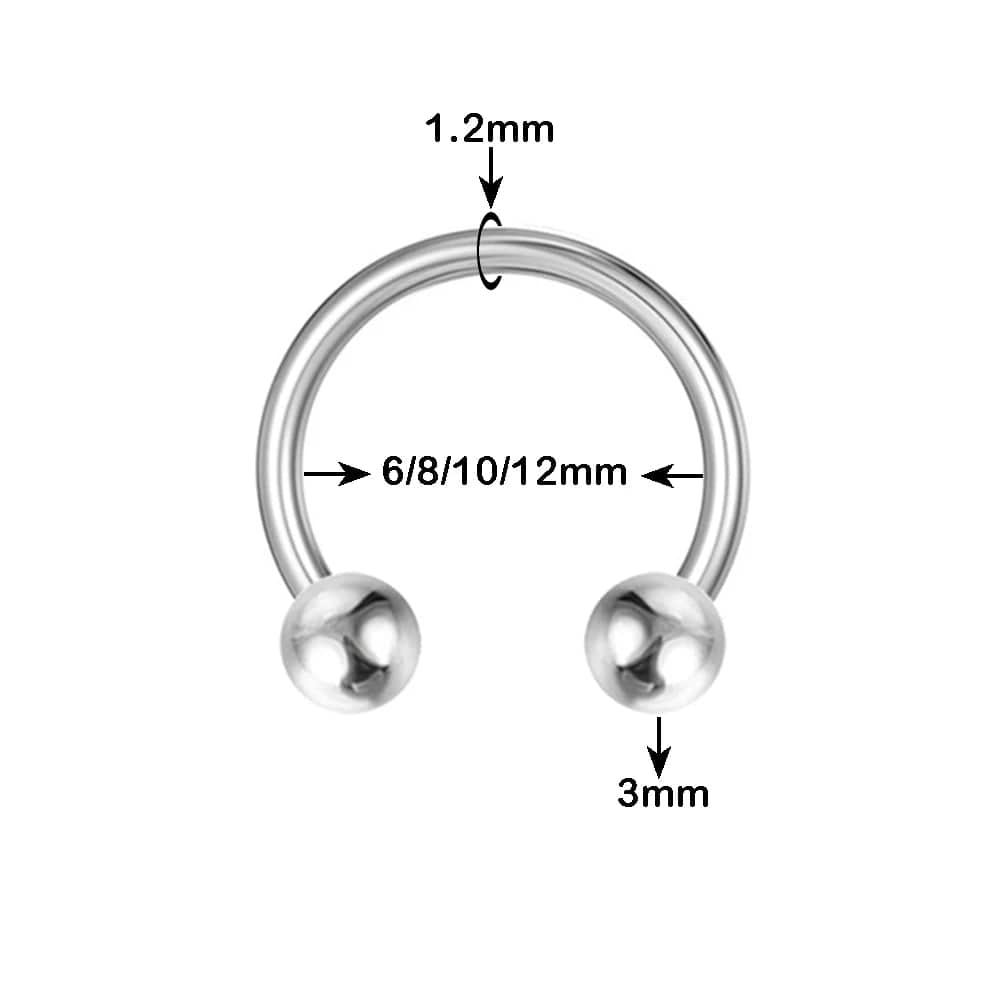 Eleganza Italiana 1/5/Pack Stainless Steel Septum Piercing Nose Ring Cartilage Earrings For Women Men Body Jewelry Punk Accessories Streetwear high fashion shein amazon temu target Walmart online