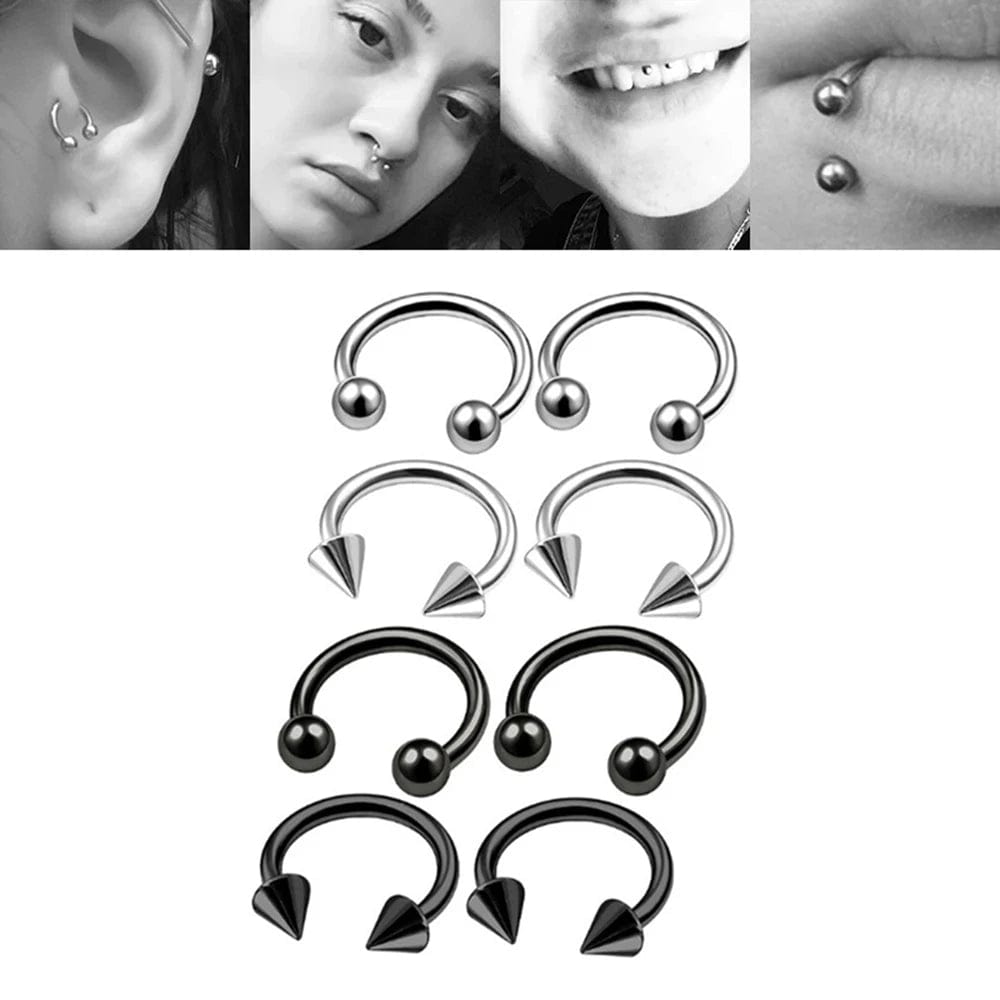 Eleganza Italiana 1/5/Pack Stainless Steel Septum Piercing Nose Ring Cartilage Earrings For Women Men Body Jewelry Punk Accessories Streetwear high fashion shein amazon temu target Walmart online