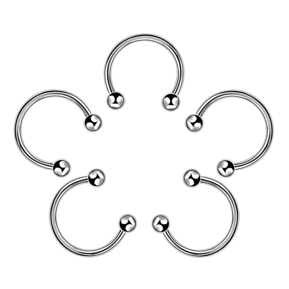 Eleganza Italiana 1/5/Pack Stainless Steel Septum Piercing Nose Ring Cartilage Earrings For Women Men Body Jewelry Punk Accessories Streetwear high fashion shein amazon temu target Walmart online