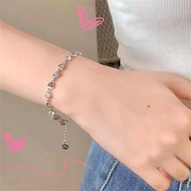 Eleganza Italiana 1/5PCS Beautiful Glittering Hollow Heart Bracelet Comfortable To Wear Party Jewelry Fashionable Streetwear high fashion shein amazon temu target Walmart online