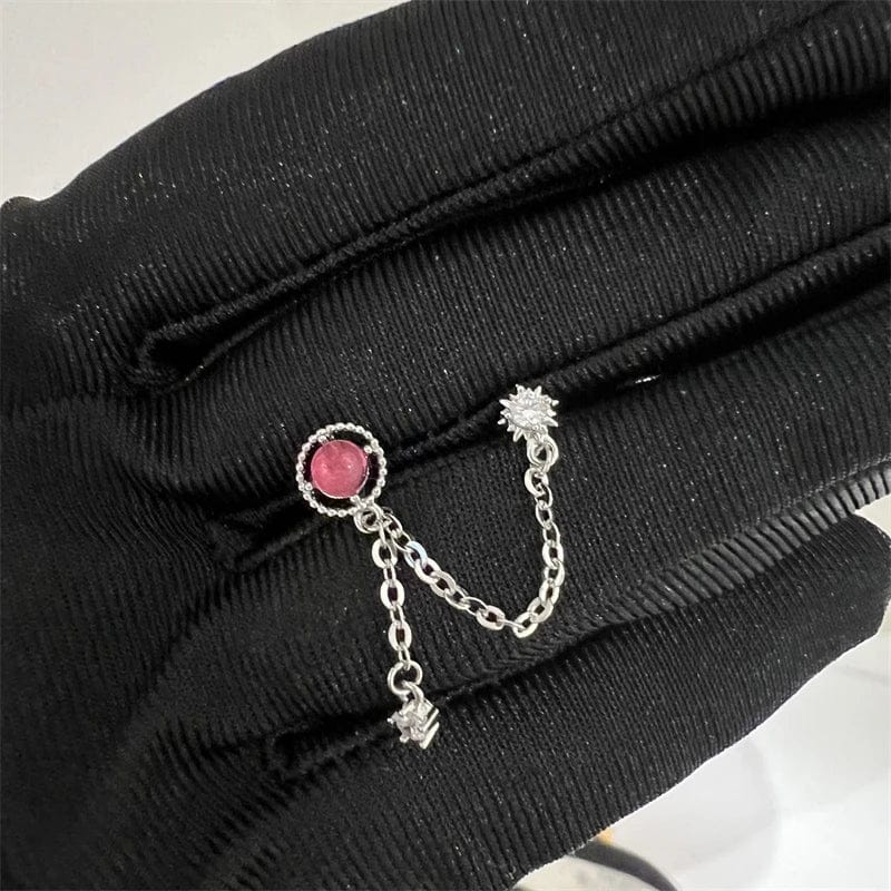 Eleganza Italiana 1 PCS New Fashion Cute Pink Zircon Crystal  Ear Bone Nail 316L Medical Titanium Steel Earrings for Women Y2K Punk Jewelry Streetwear high fashion shein amazon temu target Walmart online