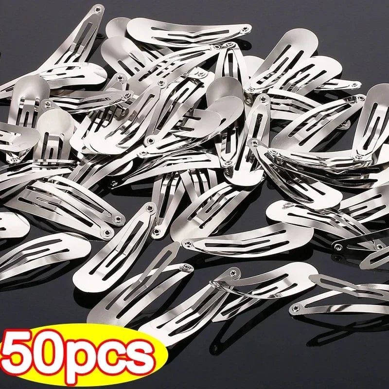 Eleganza Italiana 10-50pcs Simple Silver Hair Clips BB Snap Hairpins Base for DIY Handmade Barrettes Y2K Women Girls Styling Tools Accessories Streetwear high fashion shein amazon temu target Walmart online