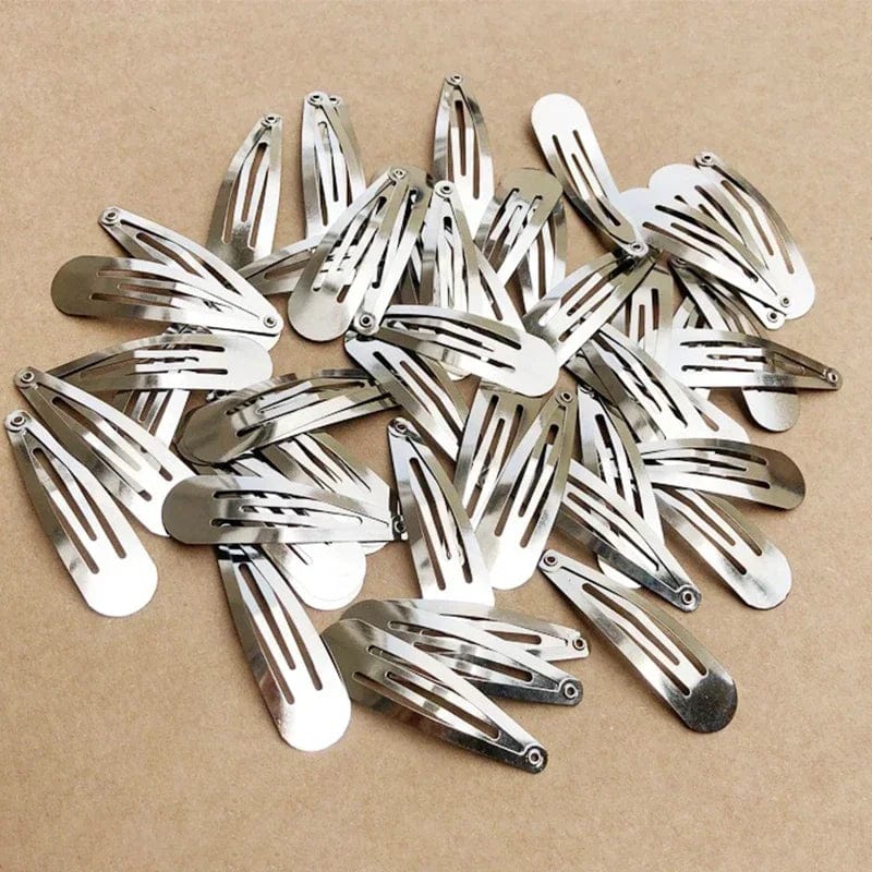 Eleganza Italiana 10-50pcs Simple Silver Hair Clips BB Snap Hairpins Base for DIY Handmade Barrettes Y2K Women Girls Styling Tools Accessories Streetwear high fashion shein amazon temu target Walmart online