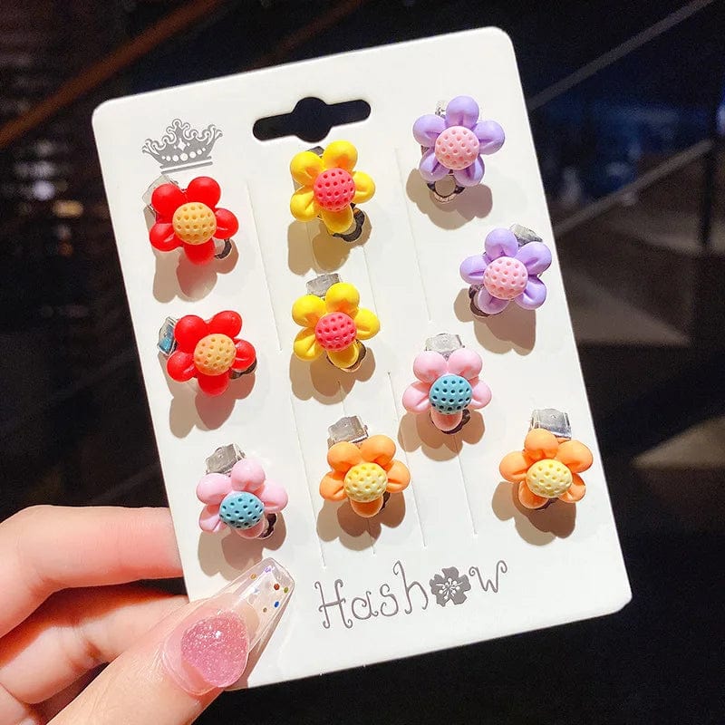 Eleganza Italiana 10 piece cute cartoon children animal fruit plant earrings Ear clip can be worn without ear piercings girls holiday gift jewelry Streetwear high fashion shein amazon temu target Walmart online