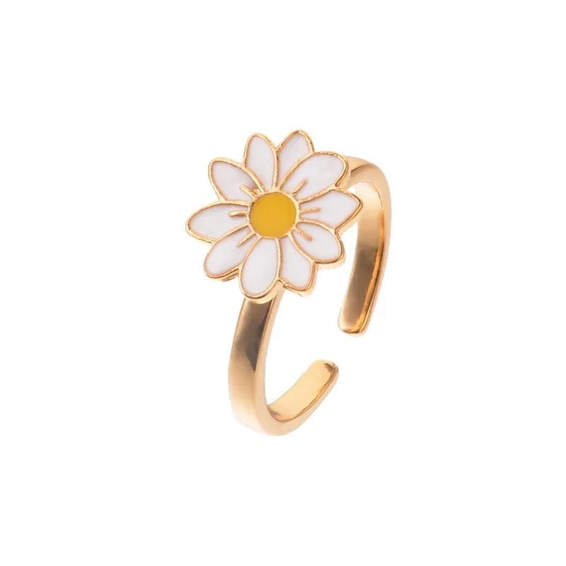 Eleganza Italiana 10mm Anxiety Rings For Women Y2k Jewelry Rings Butterfly Daisy Bead Anti Stress Fidget Spinner Rings For Teens 2024 Aesthetic Streetwear high fashion shein amazon temu target Walmart online