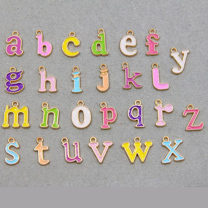 Eleganza Italiana 10pcs 10mm English Alphabet Pendant Enamel Charms Initial Letter Pendants For Jewelry Making Handmade DIY Bracelet Earrings Streetwear high fashion shein amazon temu target Walmart online