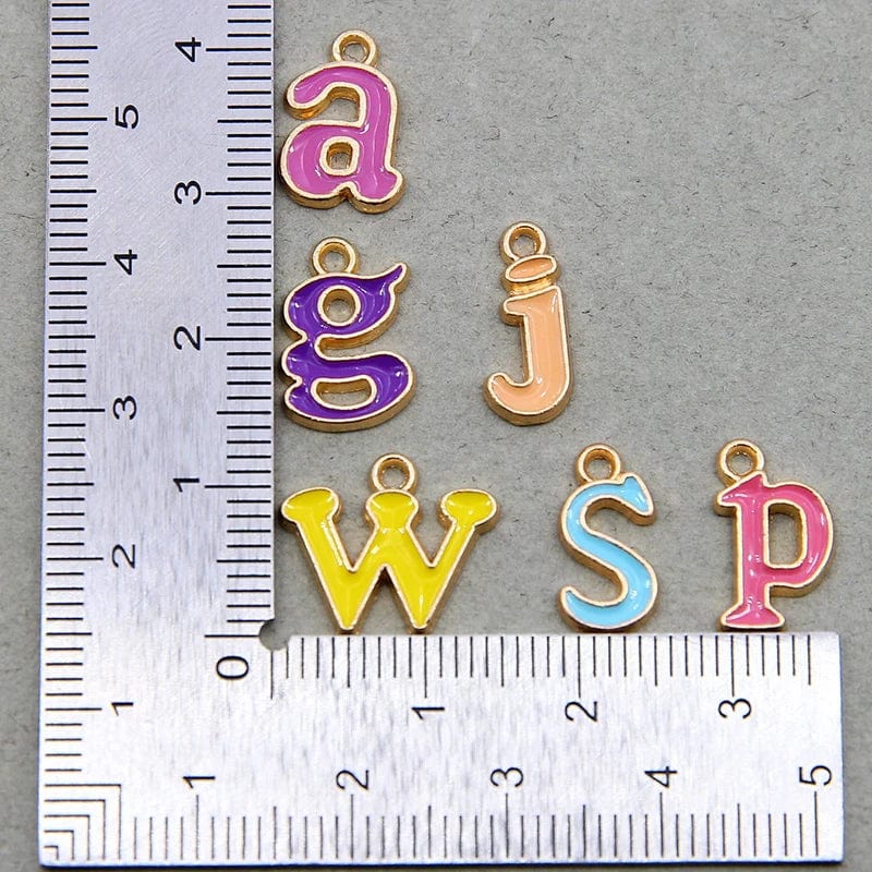 Eleganza Italiana 10pcs 10mm English Alphabet Pendant Enamel Charms Initial Letter Pendants For Jewelry Making Handmade DIY Bracelet Earrings Streetwear high fashion shein amazon temu target Walmart online