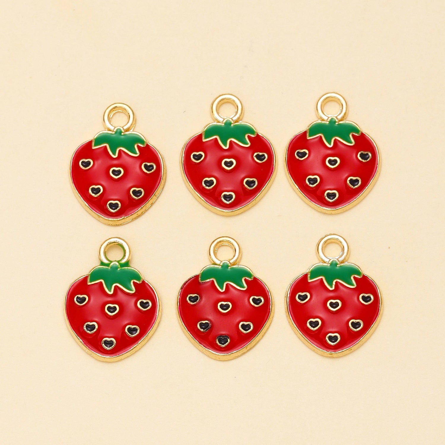 Eleganza Italiana 10Pcs 5 Styles Fruit Cherry Enamel Charms for Diy Earrings Pendant Bracelet Necklace Cute Jewelry Making Accessories Supplies Streetwear high fashion shein amazon temu target Walmart online