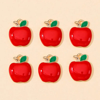 Eleganza Italiana 10Pcs 5 Styles Fruit Cherry Enamel Charms for Diy Earrings Pendant Bracelet Necklace Cute Jewelry Making Accessories Supplies Streetwear high fashion shein amazon temu target Walmart online