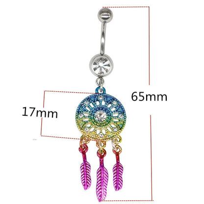 Eleganza Italiana 2020 New Inport Surgical Steel  Dream Catcher Belly Button Rings Navel Piercing Pircing Ombligo Nombril Women Summer Jewelry Streetwear high fashion shein amazon temu target Walmart online