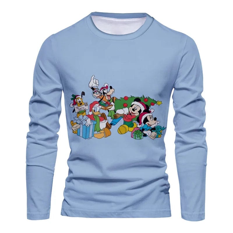 Eleganza Italiana 2022 Fall Christmas New Disney Brand Stitch and Mickey Anime Fashion Casual Trend Men&