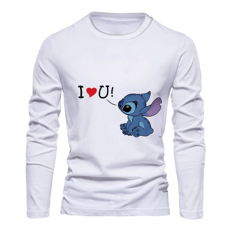 Eleganza Italiana 2022 Fall New Streetwear Disney Brand Stitch and Mickey Anime Fashion Casual Trend Men&