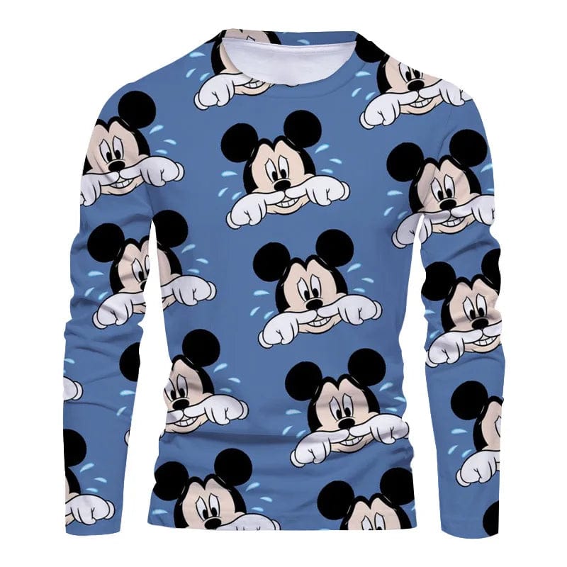 Eleganza Italiana 2022 Fall New Streetwear Disney Brand Stitch and Mickey Anime Fashion Casual Trend Men&