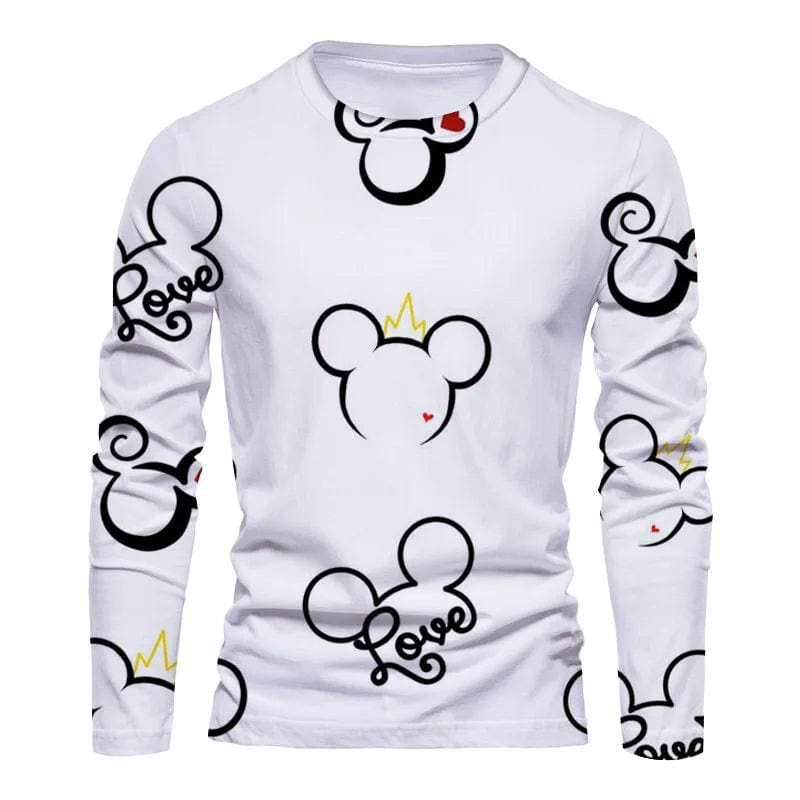 Eleganza Italiana 2022 Fall New Streetwear Disney Brand Stitch and Mickey Anime Fashion Casual Trend Men&