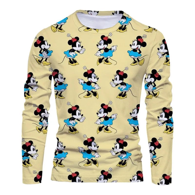 Eleganza Italiana 2022 Fall New Streetwear Disney Brand Stitch and Mickey Anime Fashion Casual Trend Men&