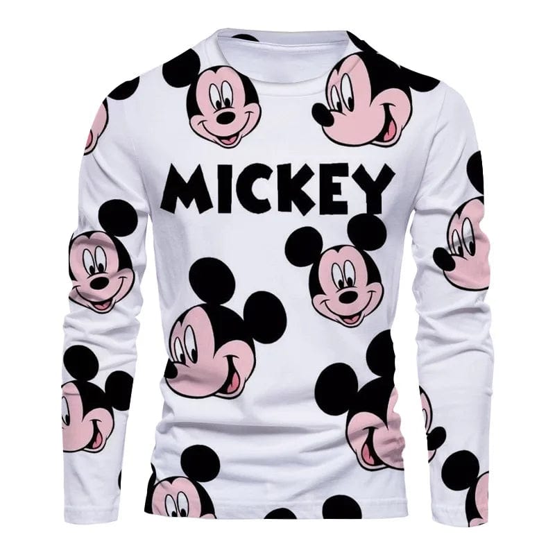 Eleganza Italiana 2022 Fall New Streetwear Disney Brand Stitch and Mickey Anime Fashion Casual Trend Men&