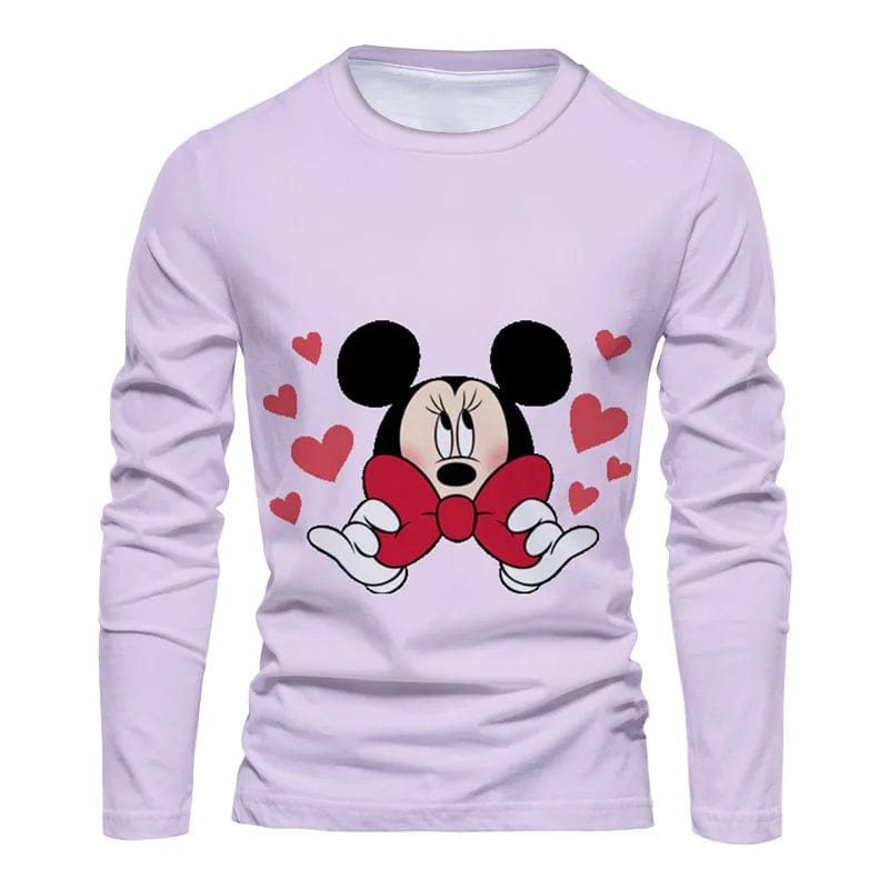 Eleganza Italiana 2022 Fall New Streetwear Disney Brand Stitch and Mickey Anime Fashion Casual Trend Men&