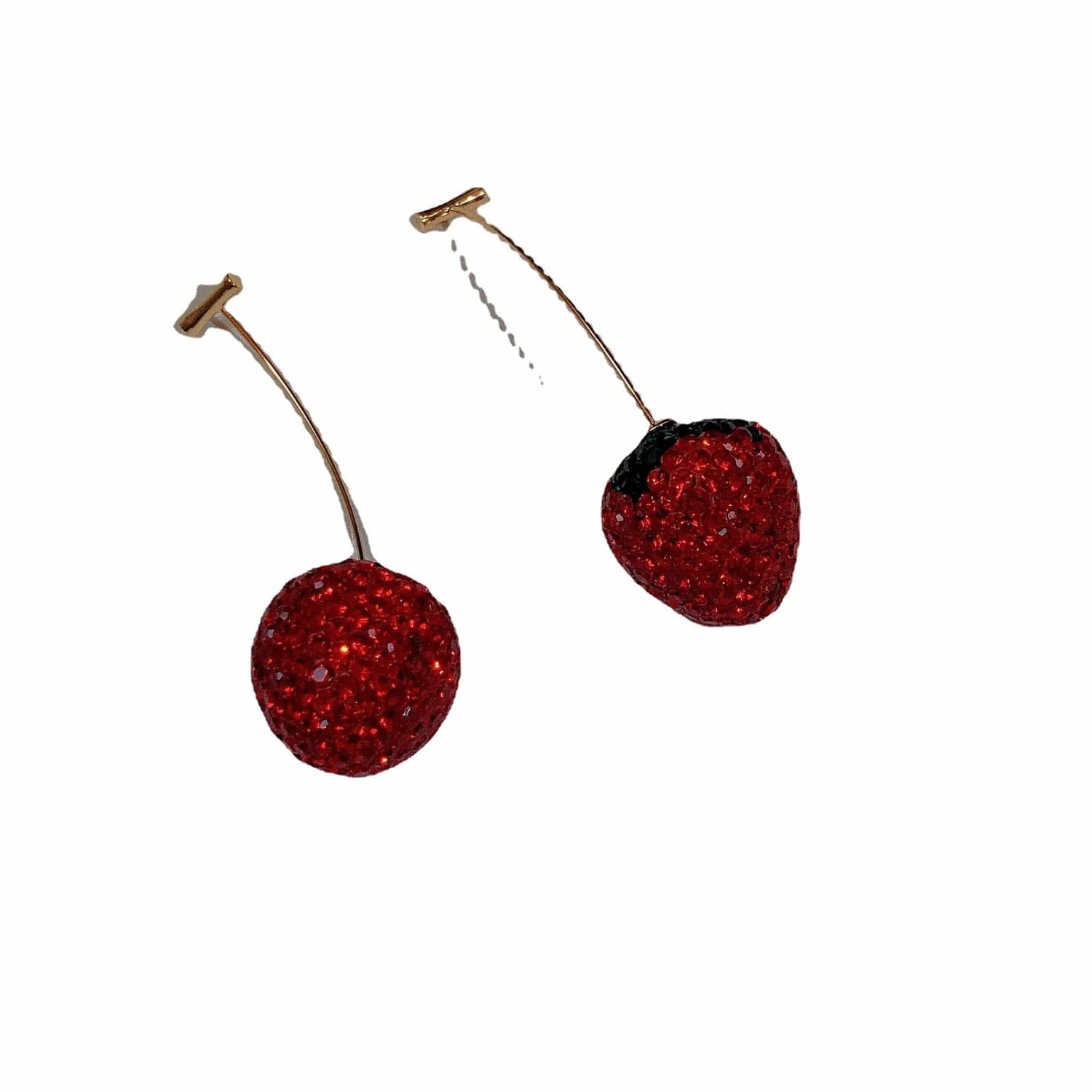 Eleganza Italiana 2022 Red Zircon Large Strawberry Exaggerated Sweet Fashion Simple Fruit Earrings For Women Jewelry Design Personalized Earrings Streetwear high fashion shein amazon temu target Walmart online