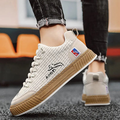 Eleganza Italiana 2023 New Trendy Mens Canvas Sneakers Flat Platform Sneakers Men Streetwear Hip Hop Designer Shoes Men Harajuku Vulcanized Shoes Streetwear high fashion shein amazon temu target Walmart online