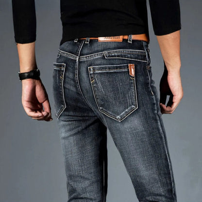 Eleganza Italiana 2024 Spring Autum Fall Stretch Men Jeans Business Straight Slim Jeans Men Casual Classic Denim Pants cargo Male y2k streetwear Streetwear high fashion shein amazon temu target Walmart online