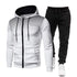 Eleganza Italiana 2024 Spring Fashion Wave point Streetwear Zipper Hoodies+Sweatpant 2pcs Set Men&