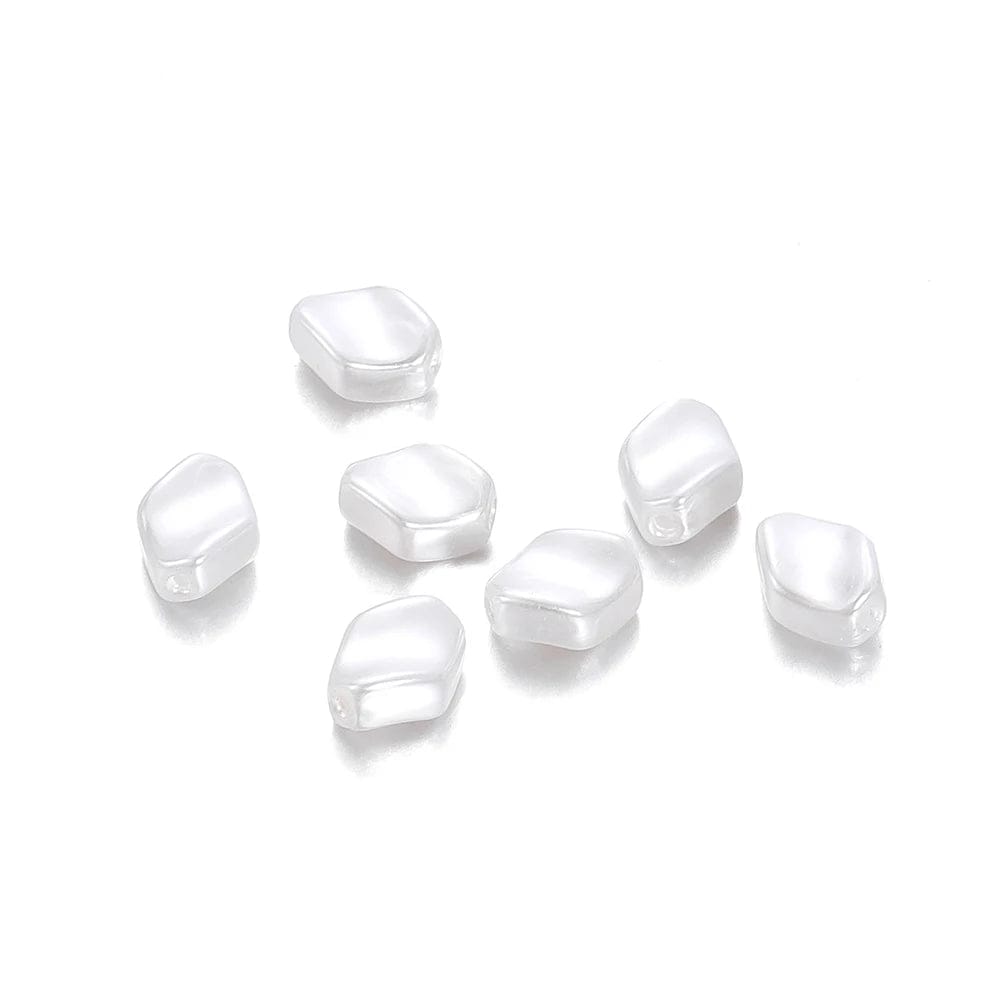 Eleganza Italiana 20Pcs Irregular ABS Imitation Pearls Beads White Loose Beads for Jewelry Making DIY Necklace Earrings Hairclip Bracelet Necklace Streetwear high fashion shein amazon temu target Walmart online