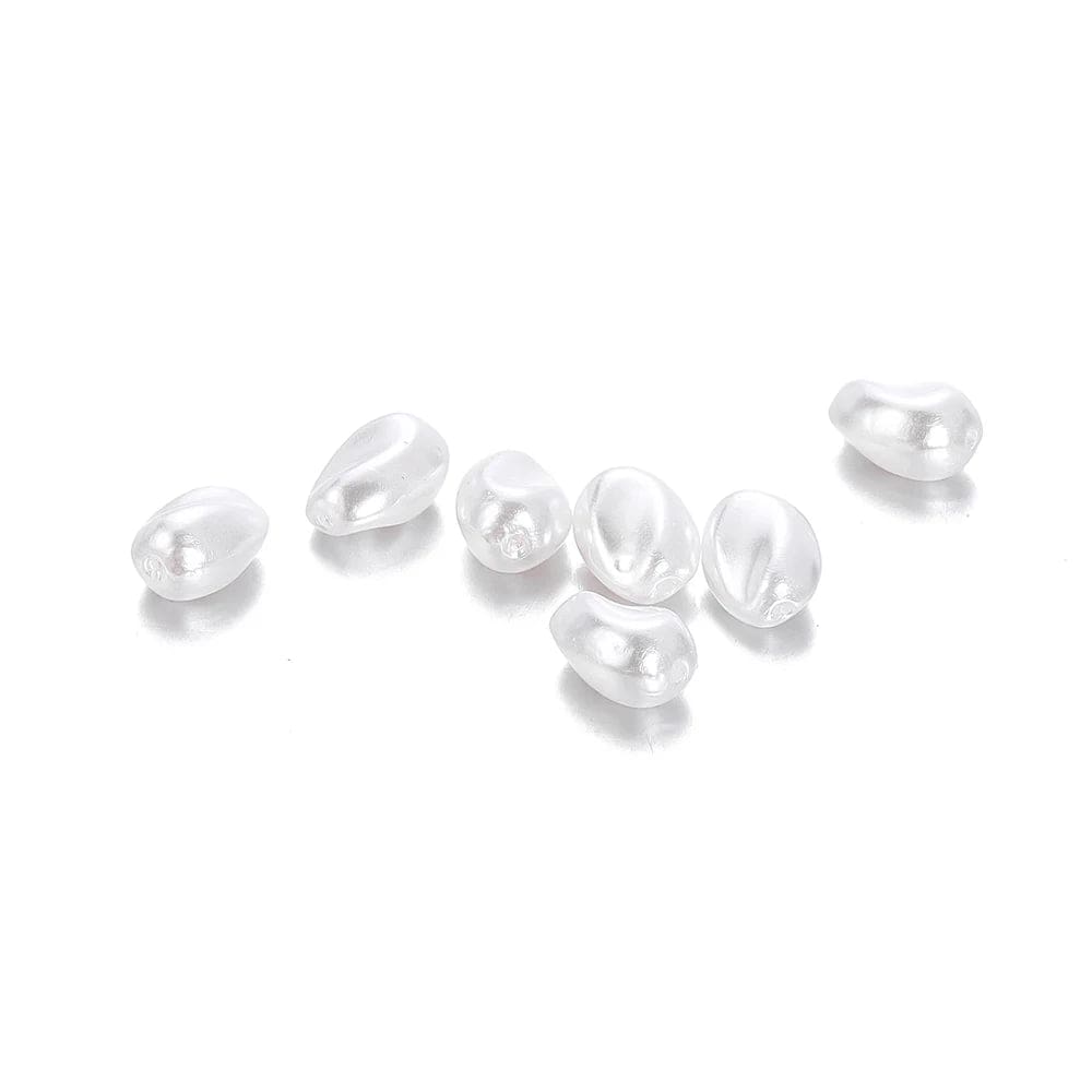 Eleganza Italiana 20Pcs Irregular ABS Imitation Pearls Beads White Loose Beads for Jewelry Making DIY Necklace Earrings Hairclip Bracelet Necklace Streetwear high fashion shein amazon temu target Walmart online