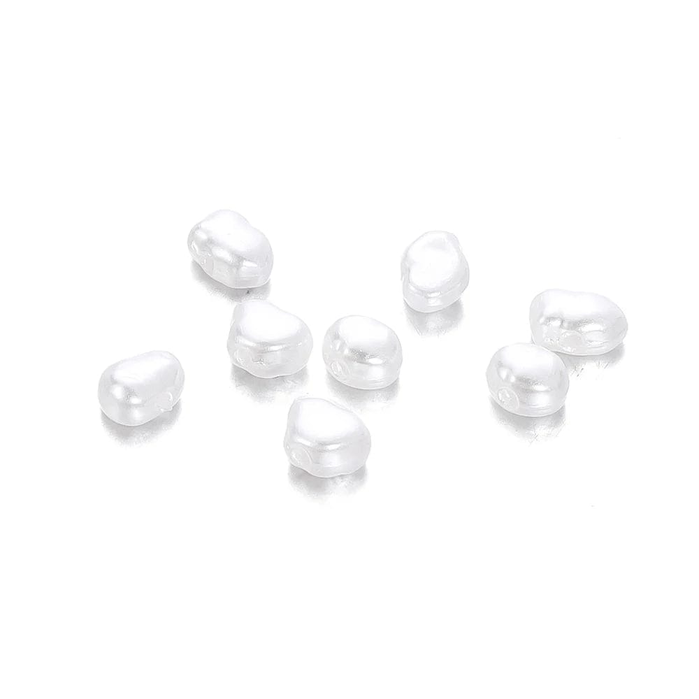 Eleganza Italiana 20Pcs Irregular ABS Imitation Pearls Beads White Loose Beads for Jewelry Making DIY Necklace Earrings Hairclip Bracelet Necklace Streetwear high fashion shein amazon temu target Walmart online