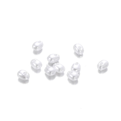 Eleganza Italiana 20Pcs Irregular ABS Imitation Pearls Beads White Loose Beads for Jewelry Making DIY Necklace Earrings Hairclip Bracelet Necklace Streetwear high fashion shein amazon temu target Walmart online