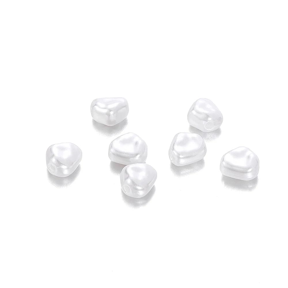 Eleganza Italiana 20Pcs Irregular ABS Imitation Pearls Beads White Loose Beads for Jewelry Making DIY Necklace Earrings Hairclip Bracelet Necklace Streetwear high fashion shein amazon temu target Walmart online