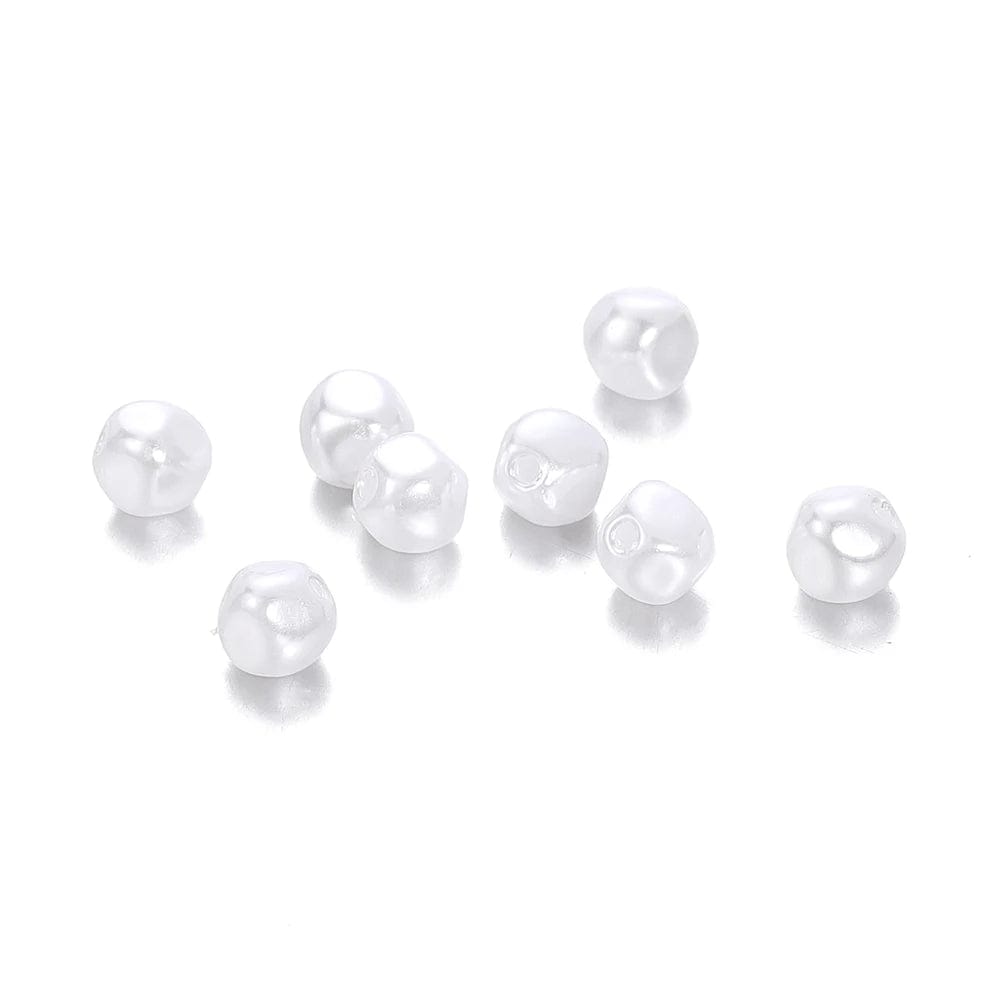 Eleganza Italiana 20Pcs Irregular ABS Imitation Pearls Beads White Loose Beads for Jewelry Making DIY Necklace Earrings Hairclip Bracelet Necklace Streetwear high fashion shein amazon temu target Walmart online