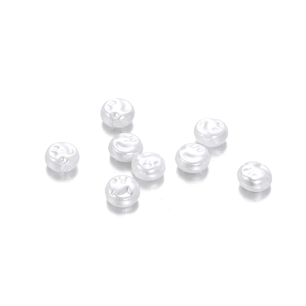 Eleganza Italiana 20Pcs Irregular ABS Imitation Pearls Beads White Loose Beads for Jewelry Making DIY Necklace Earrings Hairclip Bracelet Necklace Streetwear high fashion shein amazon temu target Walmart online