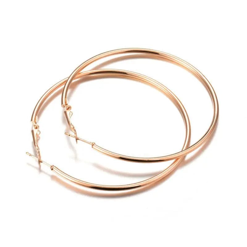 Eleganza Italiana 40-80mm Exaggerated Big Smooth Circle Hoop Earrings  for Women Aros Simple Round Loop Ear Wedding Jewelry Brincos Cool Gift Streetwear high fashion shein amazon temu target Walmart online