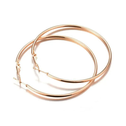 Eleganza Italiana 40-80mm Exaggerated Big Smooth Circle Hoop Earrings  for Women Aros Simple Round Loop Ear Wedding Jewelry Brincos Cool Gift Streetwear high fashion shein amazon temu target Walmart online