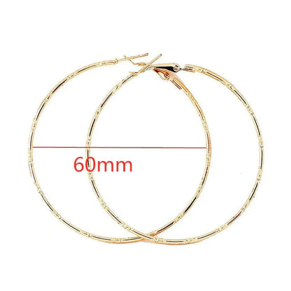 Eleganza Italiana 40-80mm Exaggerated Big Smooth Circle Hoop Earrings  for Women Aros Simple Round Loop Ear Wedding Jewelry Brincos Cool Gift Streetwear high fashion shein amazon temu target Walmart online