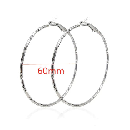 Eleganza Italiana 40-80mm Exaggerated Big Smooth Circle Hoop Earrings  for Women Aros Simple Round Loop Ear Wedding Jewelry Brincos Cool Gift Streetwear high fashion shein amazon temu target Walmart online