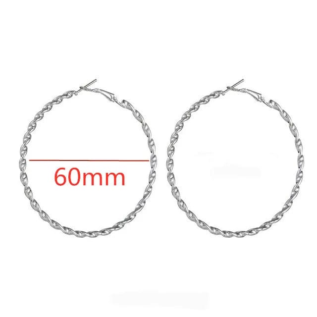 Eleganza Italiana 40-80mm Exaggerated Big Smooth Circle Hoop Earrings  for Women Aros Simple Round Loop Ear Wedding Jewelry Brincos Cool Gift Streetwear high fashion shein amazon temu target Walmart online