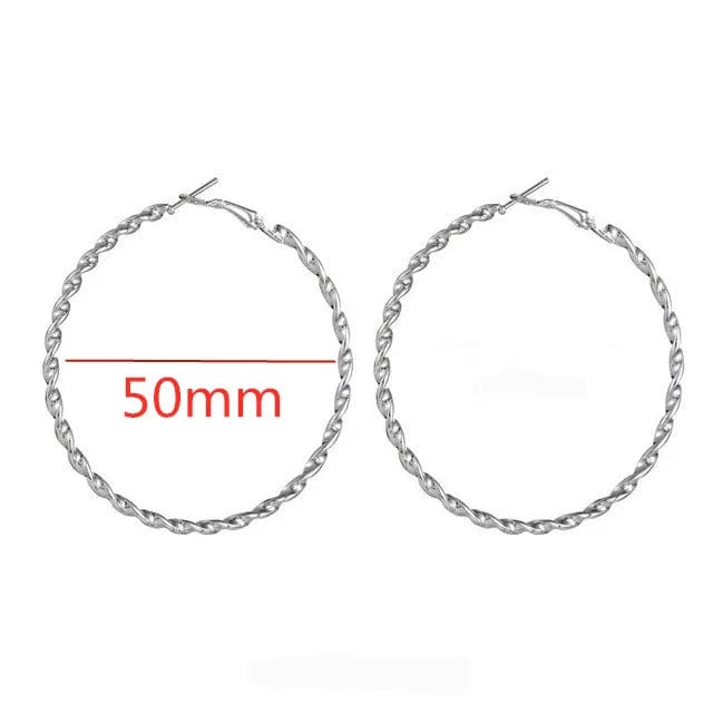 Eleganza Italiana 40-80mm Exaggerated Big Smooth Circle Hoop Earrings  for Women Aros Simple Round Loop Ear Wedding Jewelry Brincos Cool Gift Streetwear high fashion shein amazon temu target Walmart online