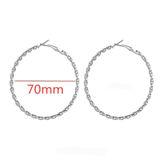 Eleganza Italiana 40-80mm Exaggerated Big Smooth Circle Hoop Earrings  for Women Aros Simple Round Loop Ear Wedding Jewelry Brincos Cool Gift Streetwear high fashion shein amazon temu target Walmart online