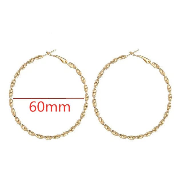 Eleganza Italiana 40-80mm Exaggerated Big Smooth Circle Hoop Earrings  for Women Aros Simple Round Loop Ear Wedding Jewelry Brincos Cool Gift Streetwear high fashion shein amazon temu target Walmart online