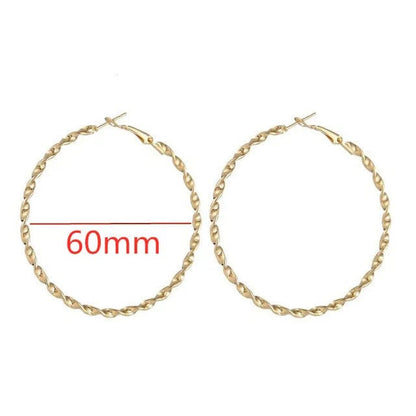 Eleganza Italiana 40-80mm Exaggerated Big Smooth Circle Hoop Earrings  for Women Aros Simple Round Loop Ear Wedding Jewelry Brincos Cool Gift Streetwear high fashion shein amazon temu target Walmart online