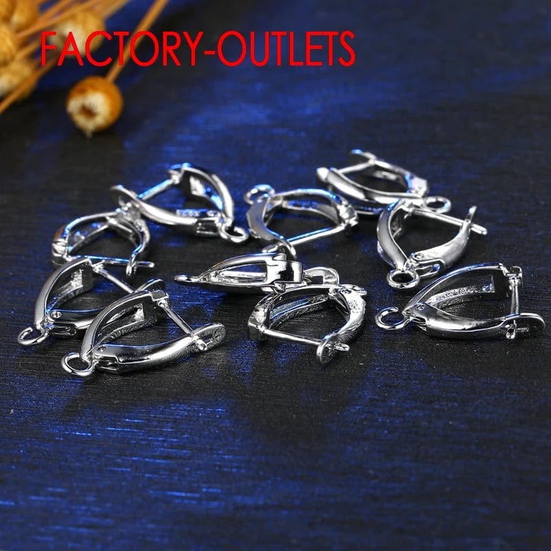 Eleganza Italiana 925 Sterling Silver Earrings Findings For Home Made DIY Jewelry Parts Price for Single pair High Quality Silver Simple Design Streetwear high fashion shein amazon temu target Walmart online