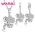 Eleganza Italiana 925 Sterling Silver Necklace+Earrings Jewelry Set Mysterious Romantic Style Fairy Modeling For Little Girl Present Streetwear high fashion shein amazon temu target Walmart online