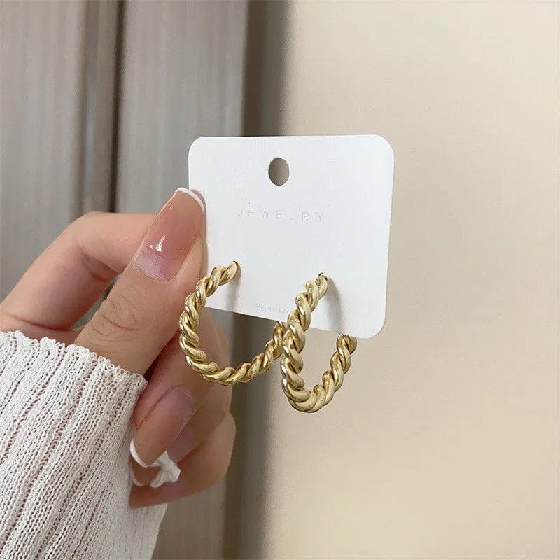 Eleganza Italiana Adolph Metal Circle Hoop Earrings For Women New Personality Trendy Big Statement Square Summer Earrings Fashion Jewelry 2020 New Streetwear high fashion shein amazon temu target Walmart online