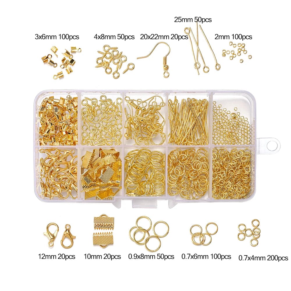 Eleganza Italiana Alloy Accessories Jewelry Findings Set Repair Tools Lobster Clasp Open Jump Rings Earring Hooks for DIY Jewelry Making Supplies Streetwear high fashion shein amazon temu target Walmart online