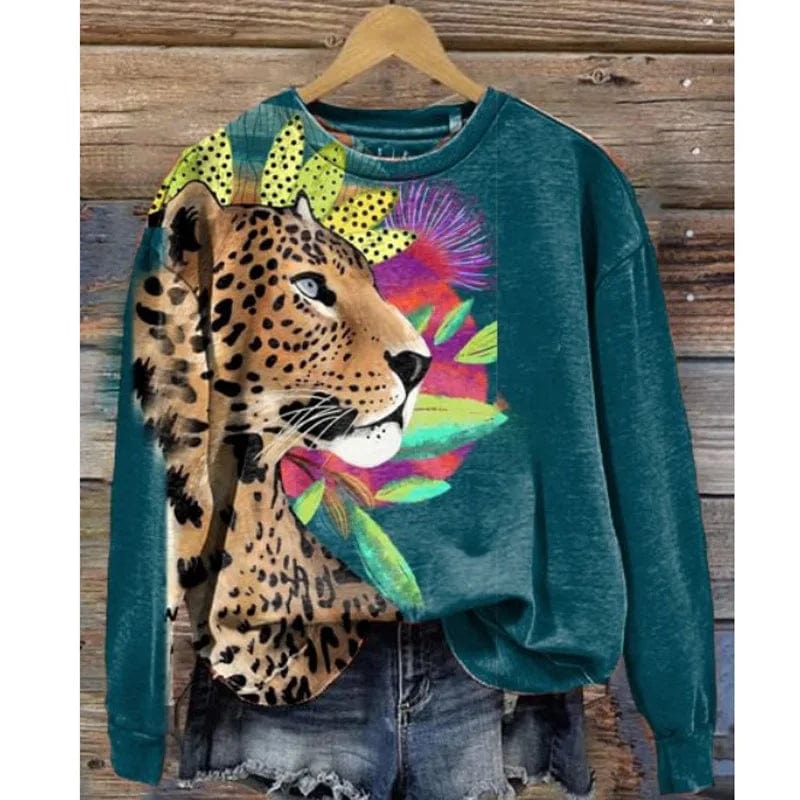 Eleganza Italiana Animal Leopard Tiger Zebra Sweatshirts 3D Print Fashion Hoodies Women Streetwear Long Sleeve Pullovers Y2k Hoodie Woman Clothing Streetwear high fashion shein amazon temu target Walmart online