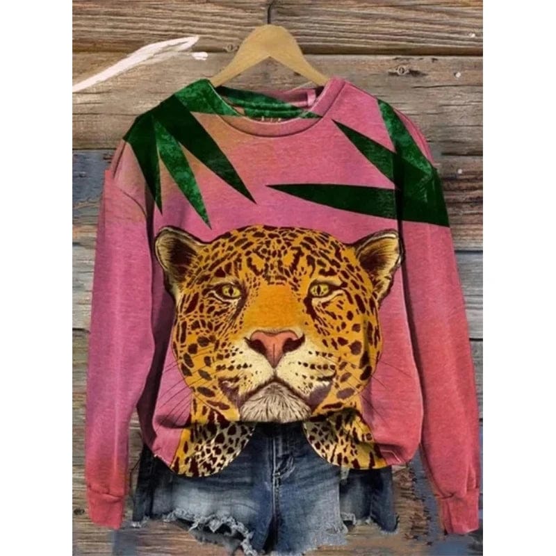 Eleganza Italiana Animal Leopard Tiger Zebra Sweatshirts 3D Print Fashion Hoodies Women Streetwear Long Sleeve Pullovers Y2k Hoodie Woman Clothing Streetwear high fashion shein amazon temu target Walmart online